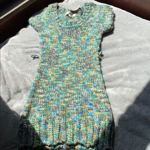 Sz S Colorful Sweater Dress